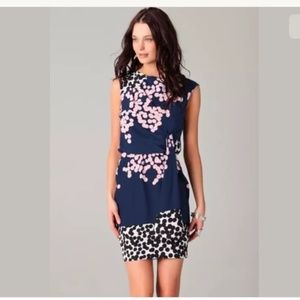 Diane Von Furstenberg Blue Tamara Silk Dress